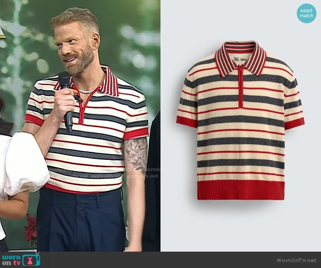 Harry Lambert For Zara x Disney Striped Knit Poly worn by Scott Hoying on Today