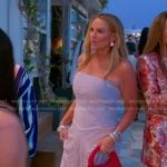 Whitney’s lilac strapless maxi dress on The Real Housewives of Salt Lake City