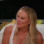 Heather’s white tank and lace skirt on The Real Housewives of Salt Lake City