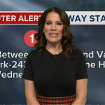 Heather’s red tartan check skirt on Good Morning America