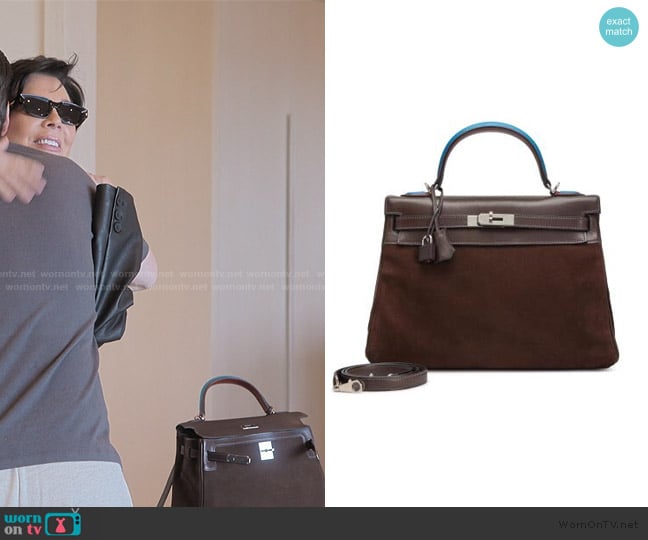 Hermes Limited Edition Chocolate Kelly 32 Bag worn by Kris Jenner (Kris Jenner) on The Kardashians