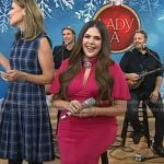 Hillary Scott’s pink keyhole dress with Brooch on Today