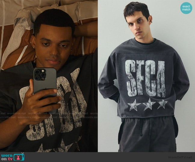 Will’s graphic sweatshirt on Bel-Air Will’s graphic sweatshirt on Bel-Air