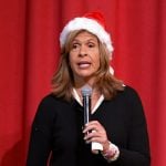 Hoda’s black layered sweater on Today