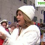 Hoda’s white mixed media jacket on Today