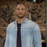 Holden’s denim shirt on The Young and the Restless