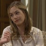 Hope’s cream polka dot shirt on The Bold and the Beautiful