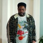 Howard's tiger stripe print track suit on Loot