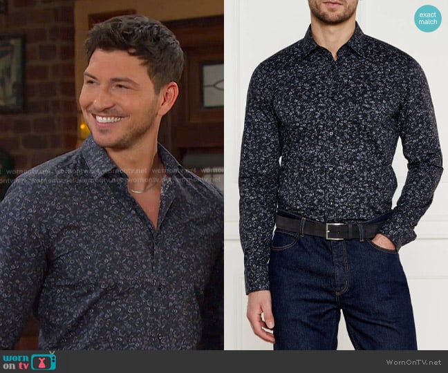 Hugo Boss Elisha02 Slim Fit Shirt worn by Alexander Kiriakis (Robert Scott Wilson) on Days of our Lives