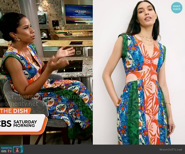Hunter Bell April Dress worn by Adriana Diaz on CBS Mornings
