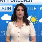 Maria’s ivory ribbed knit dress on Today