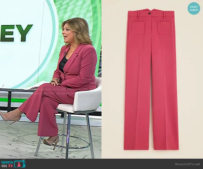 J. Crew Carolina Pant in Warm Brick worn by Christine Romans on Today