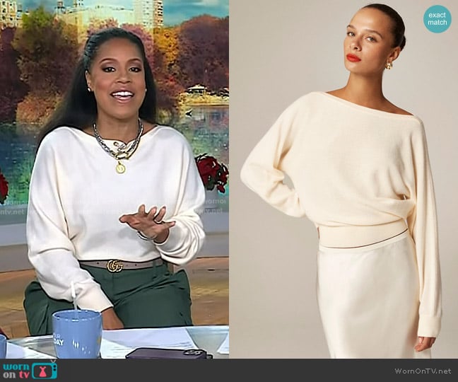 Sheinelle’s white sweater on Today