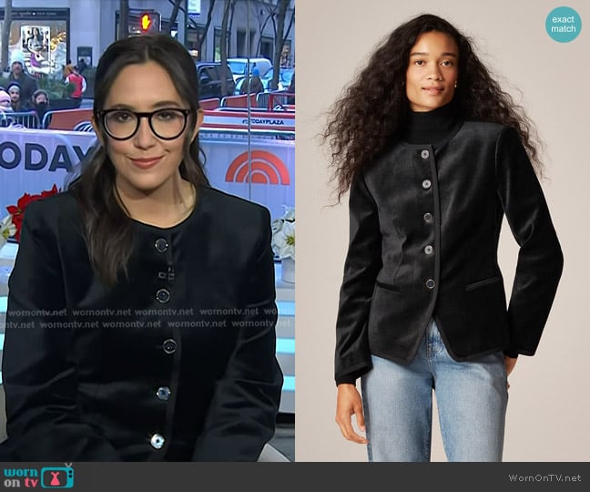 Savannah’s black velvet jacket on Today Savannah’s black velvet jacket on Today