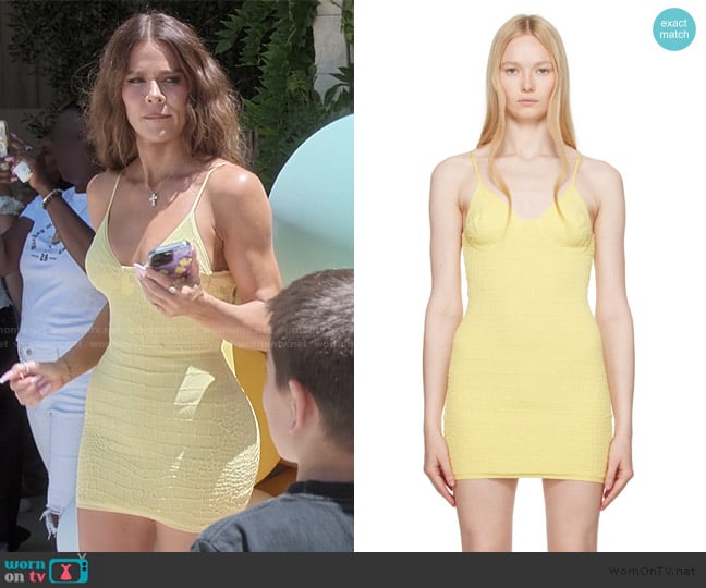 Jacquemus Yellow 'The Scala' Minidress worn by Khloe Kardashian (Khloe Kardashian) on The Kardashians