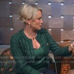 Jamie Yuccas’s green tweed jacket on CBS Mornings