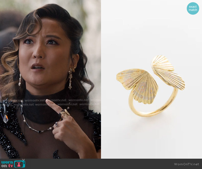 James Banks Buckeye Ring worn by Mindy Chen (Ashley Park) on Emily in Paris
