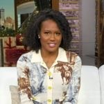 Janai’s print cardigan on Good Morning America