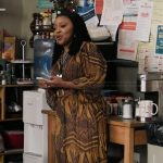 Janine’s printed maxi dress on Abbott Elementary