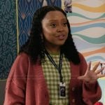 Janine’s green gingham check dress on Abbott Elementary