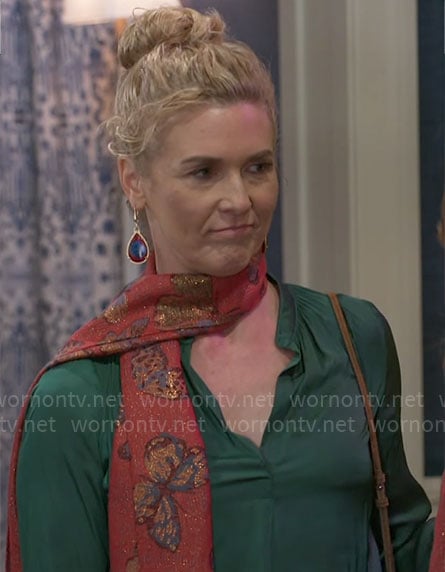 Jan's green blouse on Beyond the Gates