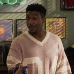 Jazz’s pink 84 open knit jersey on Bel-Air