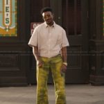 Jazz’s green acid dye jeans on Bel-Air