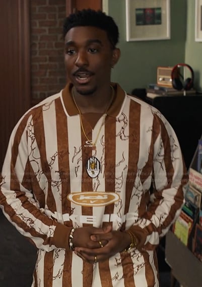 Jazz’s striped long sleeve shirt on Bel-Air