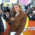 Jenna’s brown fur wrap coat on Today
