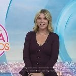 Jenna’s winde red peplum cardigan and knit skirt on Today