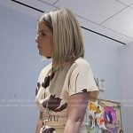 Jenna's yellow and brown floral print top and pants on Today