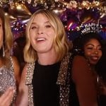 Jenna’s black embellished bow strap dress on Today