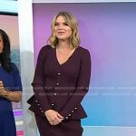 Jenna’s winde red peplum cardigan and knit skirt on Today