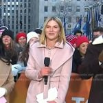 Jenna’s pink zipped wrap coat on Today