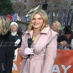 Jenna’s pink zipped wrap coat on Today