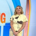 Jenna’s yellow and brown floral print top and pants on Today