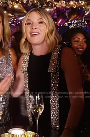 Jenna’s black embellished bow strap dress on Today