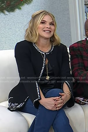 Jenna’s black rhinestone embellished jacket on Today