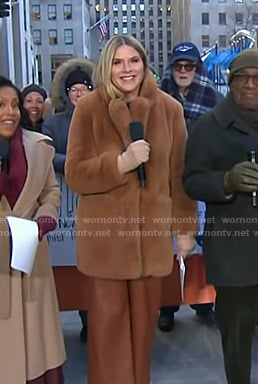 Jenna's brown fur coat on Today