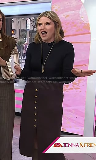 Jenna’s brown knit pencil skirt on Today