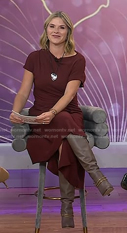 Jenna's grey chain boots on Today