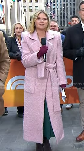 Jenna’s pink mohair wrap coat on Today