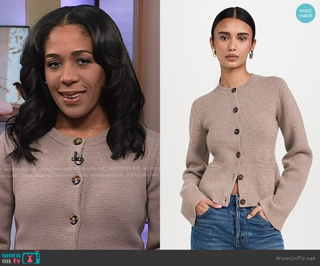 Dana Griffin’s taupe cardigan on Today