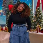 Jennifer’s denim baggy jeans on The Jennifer Hudson Show