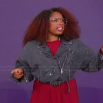 Jennifer’s gray denim jacket on The Jennifer Hudson Show