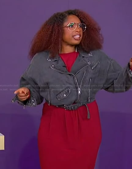 Jennifer's gray denim jacket on The Jennifer Hudson Show