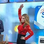 Jill’s black lace heel pumps on Today