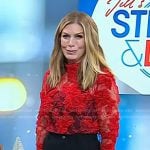 Jill’s red floral lace top on Today