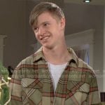 Johnny’s green plaid shirt on The Young and the Restless