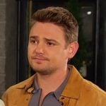 Johnny’s grey ribbed zip polo on Days of our Lives